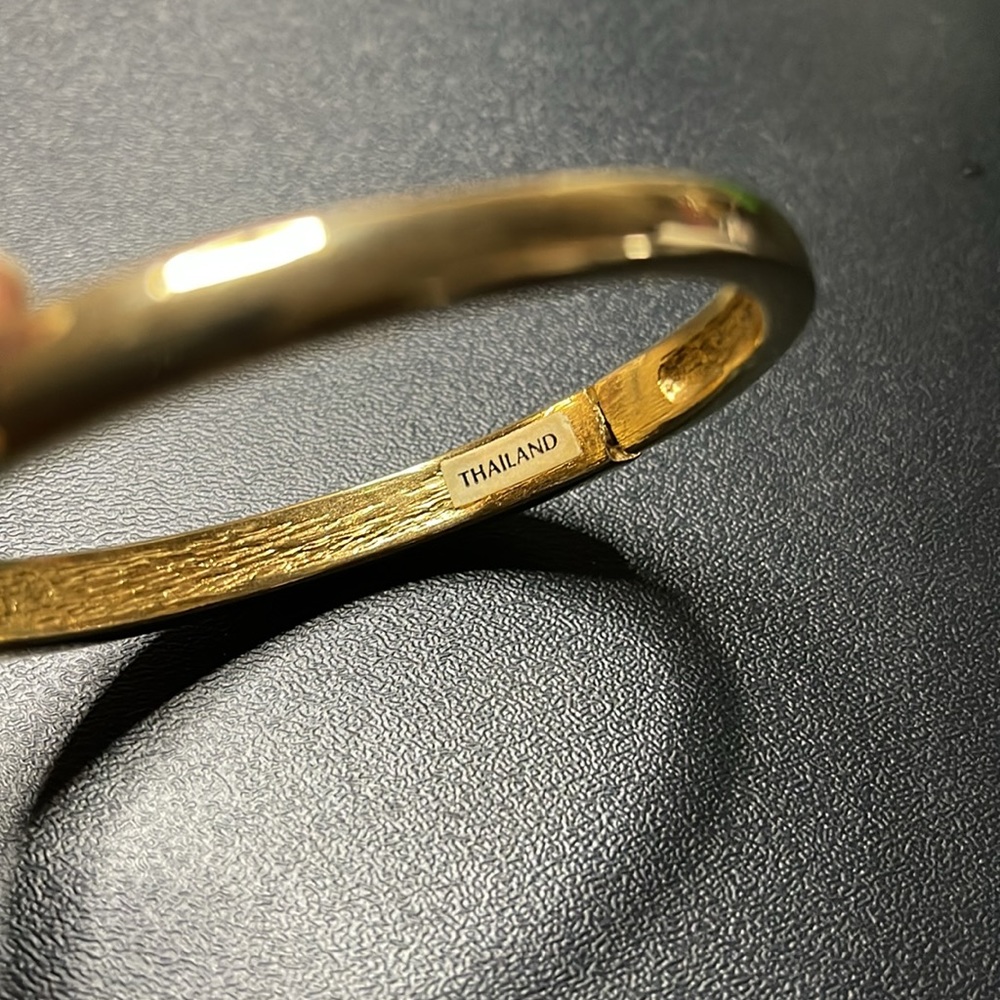 Gold plated bracelet with Swarovski crystals - Picture 5 of 9
